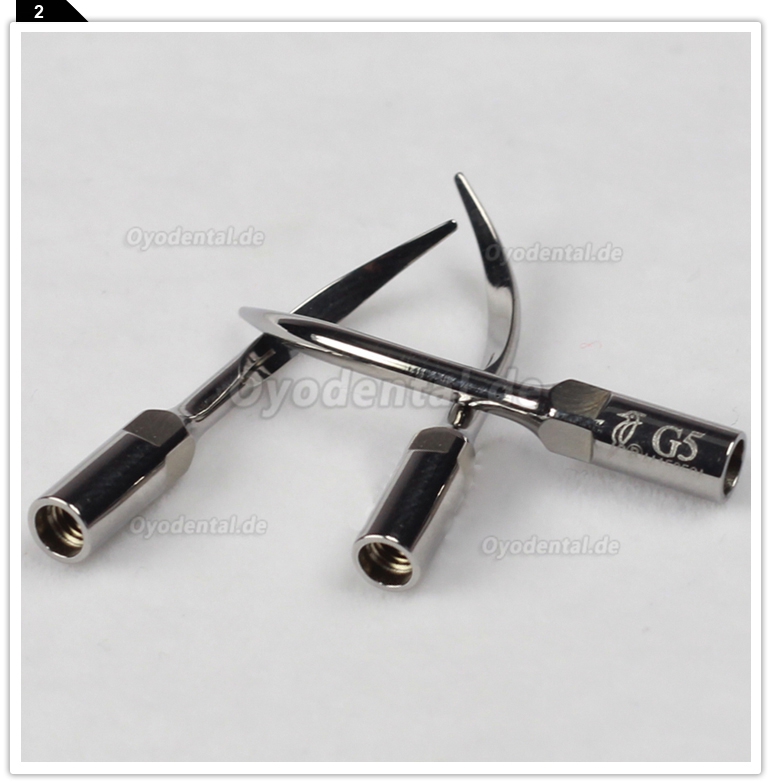 Woodpecker® 10stücke Dental Ultrasonic Scaler Ansatzspitzen G5 Woodpecker/ EMS kompatible Woodpecker® Skalierung Spitze G5 10 Stücke Dental Ultraschall Piezo Skaler kompatibel mit Woodpecker, EMS