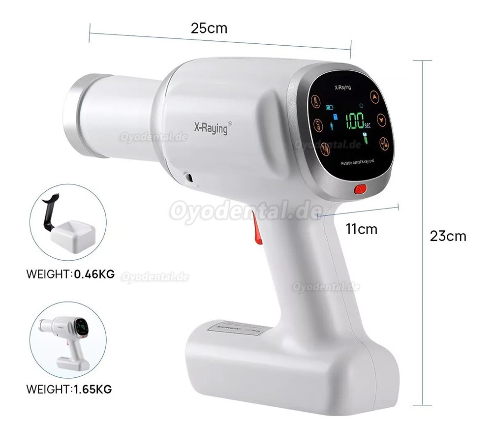 Tragbares Hochfrequenz-Zahnröntgengerät + RVG-Röntgensensor-Kit