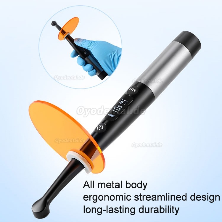 3H X-lite Q6 Ergonomisches Dental LED 1 Sekunde Polymerisationsgerät Kabellos mit Lichtmesser
