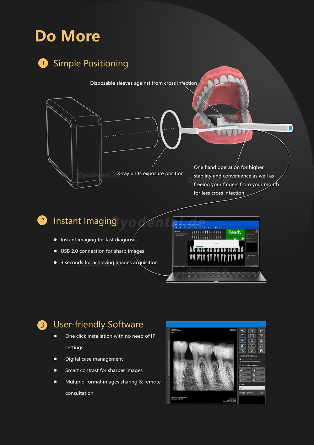 Dental RVG Digitaler Röntgensensor Intraoraler Röntgensensor Intraoralsensoren