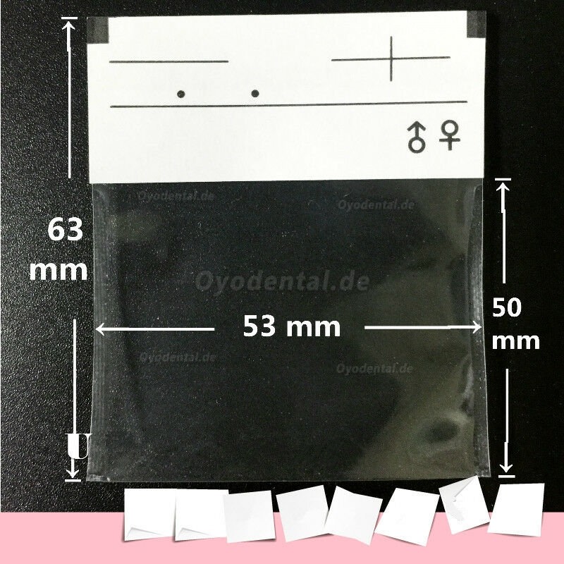 1000 Stück Dental-Röntgenfilmhalterungen Umschlaghüllen Lagerung 63*53mm