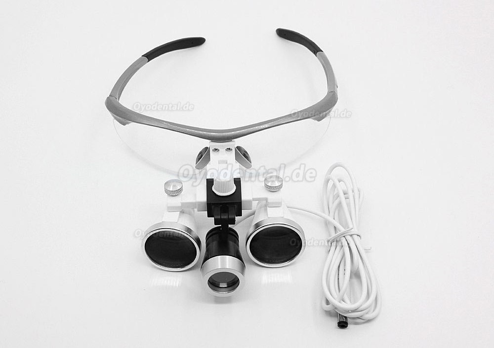 Dental Surgical 3.5X420mm Binokularlupen + LED Scheinwerfer + Aluminium Box Silber Dental Surgical 3.5X420mm Binokularlupen + LED Scheinwerfer + Aluminium Box Silber