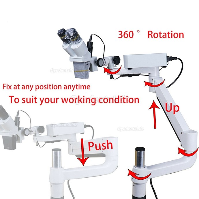10X Endodontisches Mikroskop für zahnärztliche Chirurgie mit LED-Licht für Behandlungsstuhl 10X Endodontisches Mikroskop für zahnärztliche Chirurgie mit LED-Licht für Behandlungsstuhl
