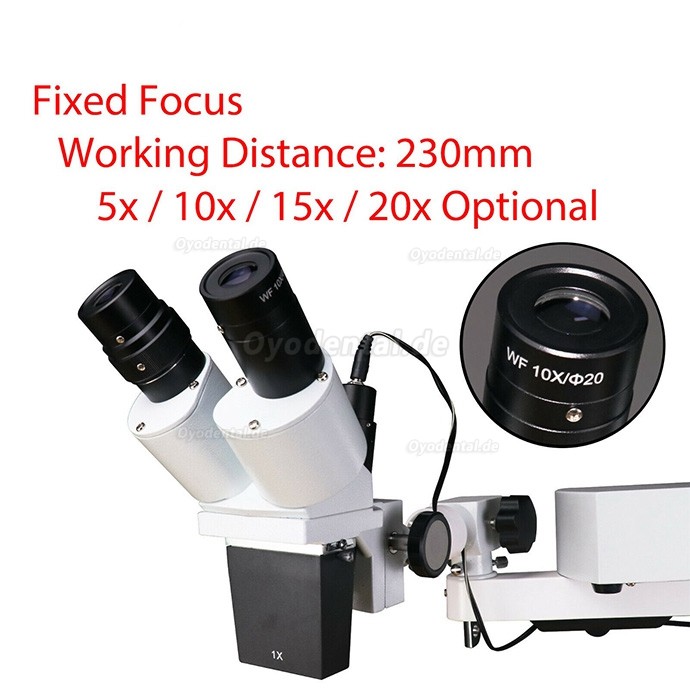 10X Endodontisches Mikroskop für zahnärztliche Chirurgie mit LED-Licht für Behandlungsstuhl 10X Endodontisches Mikroskop für zahnärztliche Chirurgie mit LED-Licht für Behandlungsstuhl