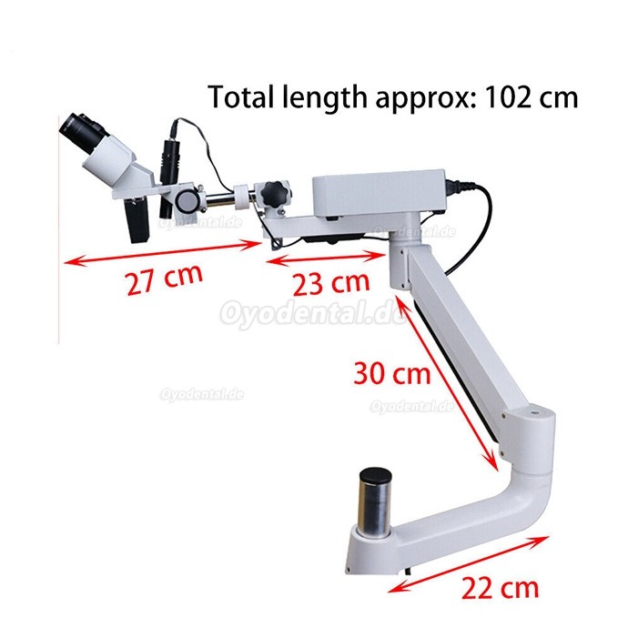 10X Endodontisches Mikroskop für zahnärztliche Chirurgie mit LED-Licht für Behandlungsstuhl 10X Endodontisches Mikroskop für zahnärztliche Chirurgie mit LED-Licht für Behandlungsstuhl