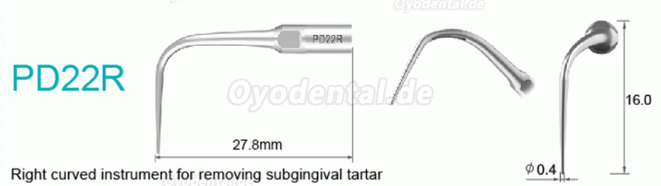 10 Stück Ultraschallspitzen Aufbereitung PD2L PD2LD PD2R PD2RD PD5 PD6 PD7 PD8 PD10 Kompatibel mit SATELEC NSK DTE GNATU