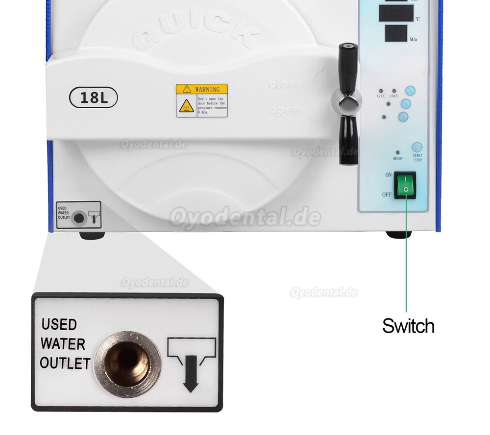 18L / 23L Sun Dental Autoklav Dampfsterilisator Klasse N Hochtemperatur-Hochdruck